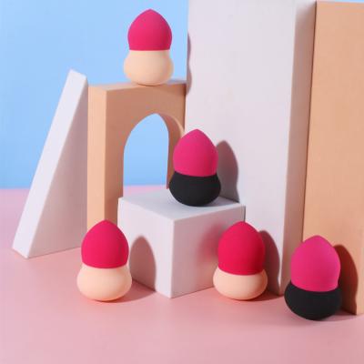 China New Double Color Squash Shape Makeup Sponge Latex Free Cosmetic Powder Puff Blender Sponge Egg 5*5cm for sale