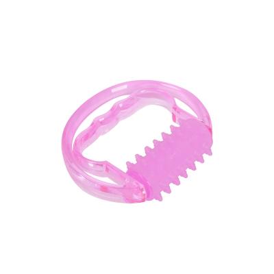 China Body Mauri Transparent Pink Plastic Massage Tools Anti Cellulite Massage Roller For Legs Arms Back Muscle Pain Relief for sale