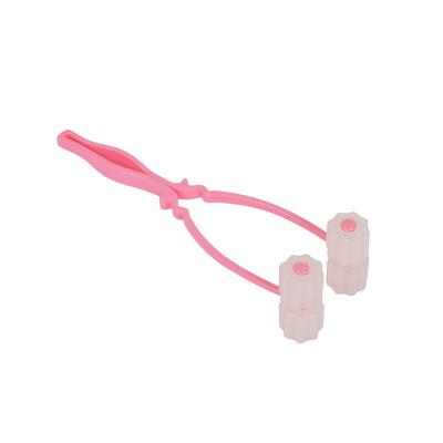 China Hot Selling Pink Plastic Y Shape Body Massager Plants Self Face Massage Roller Plastic Double Pressure Point Massager for sale