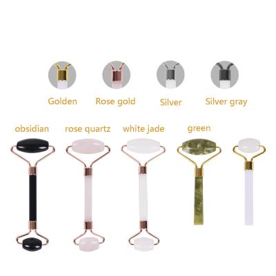 China White Jade Rodillo Facial Natural Crystal Anti-Aging Wrinkle Jade Roller Cellulite Reduction Machines Face Neck Massager for sale