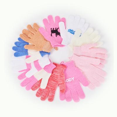 China EXFOLIATING Morocco Hammam Exfoliating Gloves Korean Kese Private Label Shower Bath Scrub Body Glove Turkish Silk Fashionable Exfoliating Glove for sale