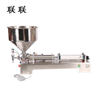 China Small Plunger Food Drink Honey Shampoo Nail Semi Automatic Cosmetic Plastic Paint Bottle Liquid Paste Packing And Filling Machine for sale