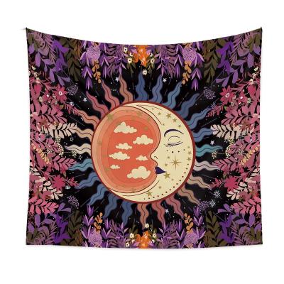 China Custom Tapestry India Mandala Floral Psychedelic Tarot Moon Decor Living Room Dorm Bedroom Tapestry Minimalist Home Bohemian Wall Hanging Tapestry for sale