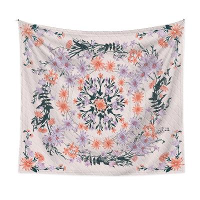 China Home Decor India Bohemian Custom Mandala Floral Wall Hanging Tapestry Minimalist Dorm Living Room Bedroom for sale