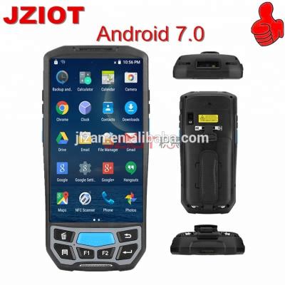 China Android handheld computer pda 1D/2D RFID barcode scanner pda with built-in printer for sale