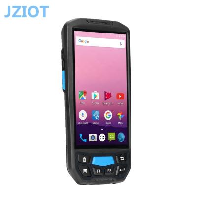 China Industrial handheld terminal PDA JZIOT V9000 SI barcode scanner handheld RFID nfc reader android terminal 1d 2D pda with printer for sale