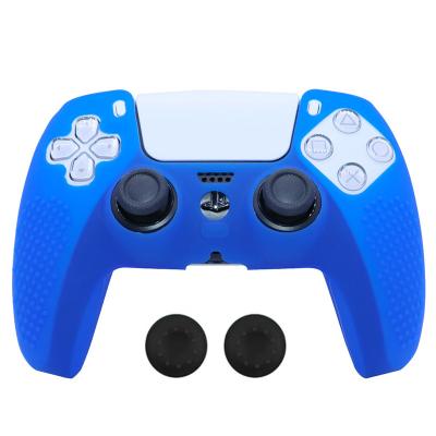 China Protective SILICONE Silicone Case For PS5 Gamepad Sleeve Cases Gamepad Cover Game Grip Anti-Slip Joycon Console With Stick Grip Caps for sale