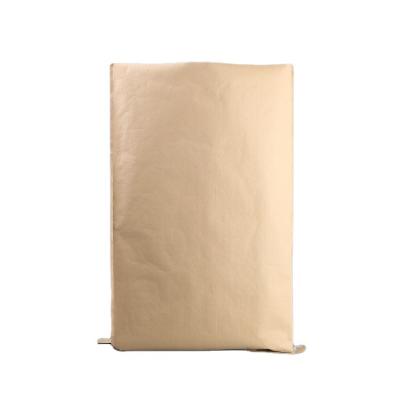 China Wholesale 15kg 25kg Recyclable Laminated Kraft Paper Laminated PP Woven Bags Waterproof 3 Layer Plastic Composite Kraft Paper Bag Custom Logo for sale