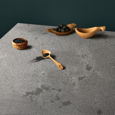 China Modern Countertops Stone Bathroom Kitchen Top Gray Artificial Solid Surface Quartz Engineered Stone for sale