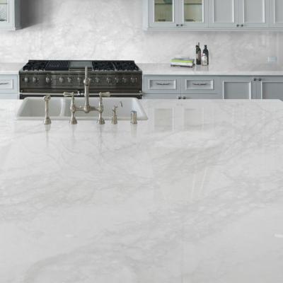 China Modern 3200*1600mm Calacatta Modern Artificial Marble Stone Quartz Slabs Kitchen Polish Solid Outdoor Quartz Countertops for sale