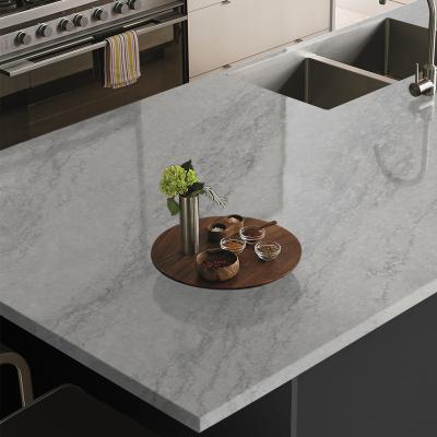 China Modern Artificial Marble Stone 3200*1600mm Veneer Polish Solid Outdoor Quartz Slabs Kitchen Countertops for sale