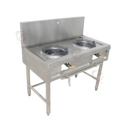 China Restaurant Kitchen Good Prices Hotel Restaurant Stainless Steel Commercial 2 Burner Cooking Gas Stove for sale