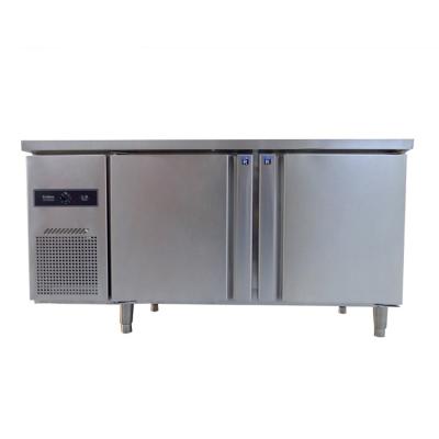 China Commercial Kitchen 2 Cooling Doors Restaurant Table Under Counter Fridge for sale