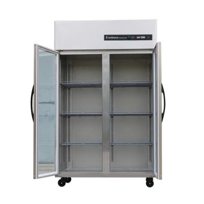 China High Quality Refrigerant Open Vertical Showcase Stainless Steel Glass Door Refrigerator/Freezer for sale