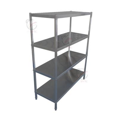 China Modern Desgin Four-Layer Kitchen Stainless Steel Commercial Shelves Storage Rack for sale