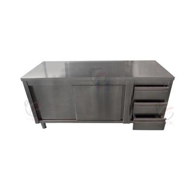 China Commercial Europen Kitchen Industrial Equipment Stainless Steel Storage Work Table Sideboard for sale