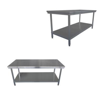 China Commercial Stainless Steel Restaurant Double Layer Stainless Steel Workbench for sale