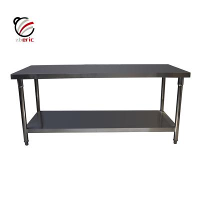 China Chinese Heavy Duty Hotel Restaurant Commercial Kitchen Stainless Steel Work Table With Under Shelf for sale