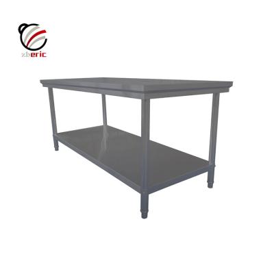 China Europen Commercial Kitchen Free Standing Stainless Steel Worktable With Under Shelf for sale