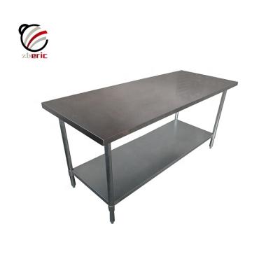 China Chinese Restaurant Kitchen 2-Tier Knocked-Down Round Stainless Steel Tube Work Table for sale