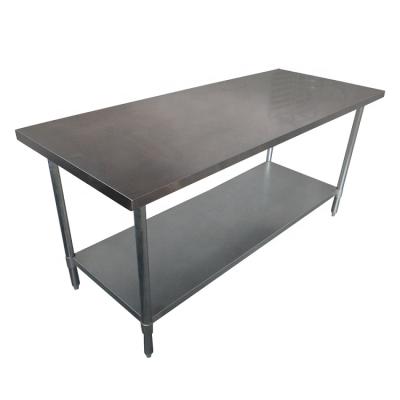 China (Other) Good Quality Commercial Kitchen Assembled Adjustable Flat Table Kitchen Table Stainless Steel Table for sale