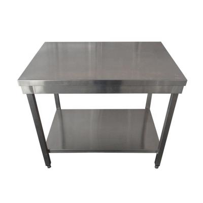 China European Style Commercial Kitchen Equipment 2 Tiers Stainless Steel Work Table With Coating for sale