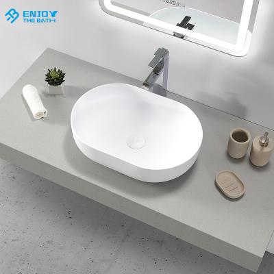 China Newest Innovation Modern Solid Outdoor Sink Sanitary Ware Toilet Basin Bathroom Countertop Wash Basin for sale