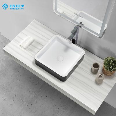 China New Style Luxurious Elegant Solid Outdoor Wash Basin Countertop Bathroom Sink Sink For Hotel Bathroom 4star for sale