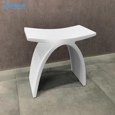 China Water Proof Stone 0 Water Absorption Shower Stool High Temperature Resistant Solid Outdoor Toilet Stool For Bathroom for sale