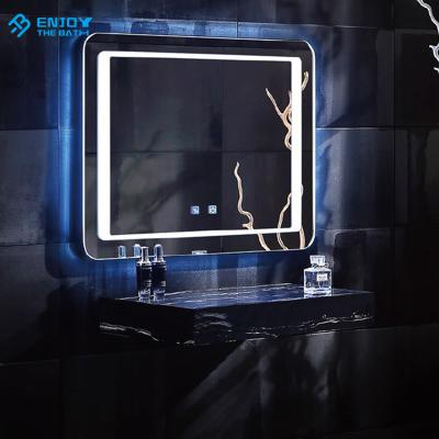 China 2020 New Arrivals Enlargement Bathroom Mirrors Anti-fog Smart LED Mirror Touch Screen Bath Mirrors for sale