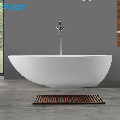 China Luxury Freestanding Bathtub Acrylic Solid Outdoor Stone Bathroom Resin Freestanding Bathtub for sale