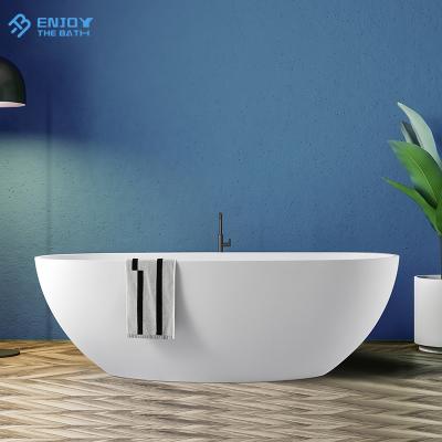 China Body Soaking Bathtub Solid Outdoor Acrylic Artificial Stone Stone Freestanding Bathtub for sale