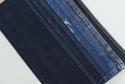 China Less Than 2 dollars 12 onces 190cm Indigo Cotton Polyester Rigid Denim Fabric For Jeans for sale