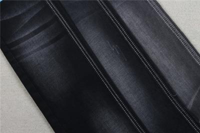 China 9.5oz Eco Comfort Firm Recycled Poly Stretch Denim Material Black Denim Fabric for sale