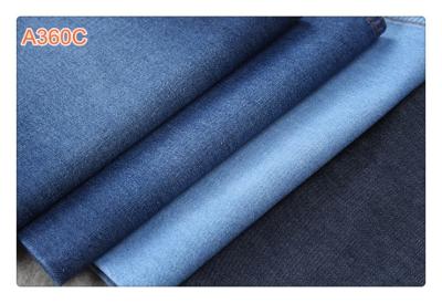 China 8 OZ Sanforized 90% Cotton 10% Polyester Light Blue Stretch Denim Fabric for sale