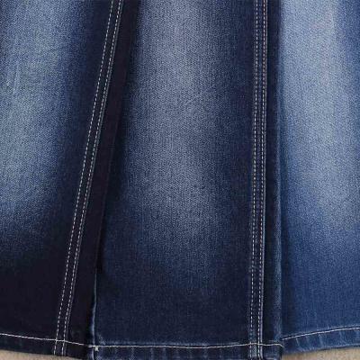 China Indigo Blue 75 Cotton 23 Poly Cotton Polyester Denim Fabric With 2 Spandex for sale