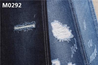 China 12 Oz Denim Fabric Sanforizing Indigo Blue Cotton Jeans Fabric Without Stretch for sale