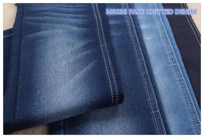 China 59.5 C 39 P 1.5 S Soft Jeans Heavyweight Fake Knitted Raw Denim Fabric for sale