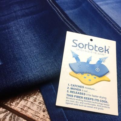 China 9 oz Moisture Wicking Sorbtek Stretchy Jeans Material Keeps You Cool Dry for sale