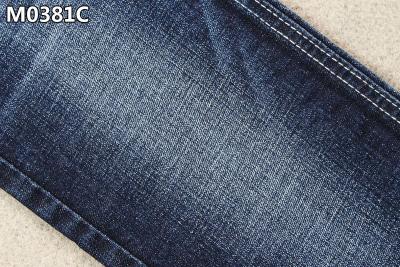 China 11 Ounce Cross Hatch Cotton Polyester Denim Fabric Slight Elastic For Mens Jeans for sale