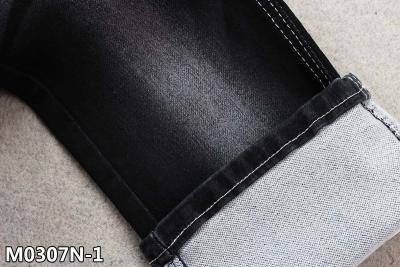 China 9.5oz Fake Knit Denim Fabric Sulfur Black Double Layers Stretch for sale