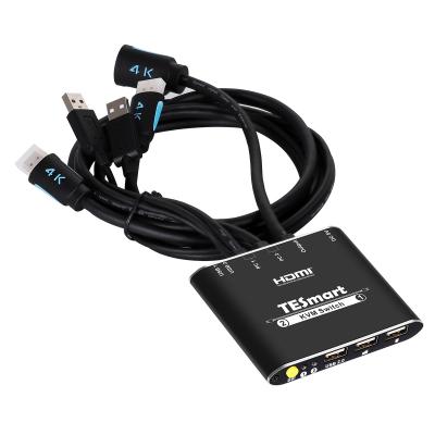 China Auto Switch 2 Port 2x1 HDMI Cable KVM Switch USB Selector Usb Hdmi Audio Cable Kvm 3840x2160@30Hz for sale