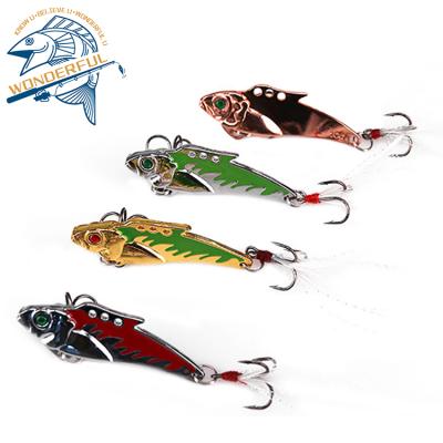 China Small Sculpin 32mm Pale Hard 7.2g Metal Rock Fishing Casting Chaff Bait Bass Sinking Mini Vib Lure for sale