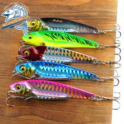 China Sequins Metal VIB Downhill Lure 10g 20g Available Sample Laser Artificial Long Bionic Hard Mount for sale