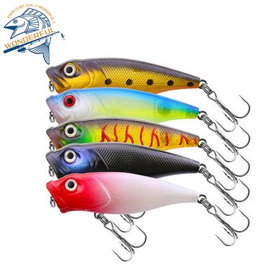 China Ourdoor Fishing Realistic Multi Colors Freshwater ABS 8.5g 70mm Top Snap Fishing Lure Custom Packing Floating Lure for sale