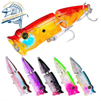 China Pale Sculpin 80mm 11.5g Hard 2 Section Plastic 3D Eyes Sea Fishing Wobblers Multi Joint Snap Lure for sale