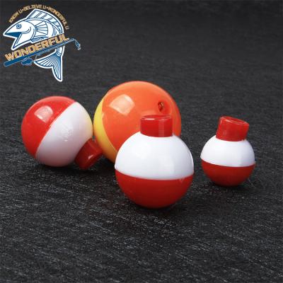 China Wholesale Environmental Protection Red White ABS Current Rock Plastic Fishing Tackle Floating Round Fishing Float for sale