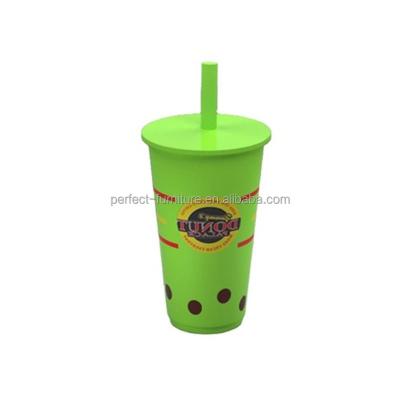 China Large Strong Green Bubble Tea Shop Cup Pattern Creative Tea Stand Cup Decoration for sale