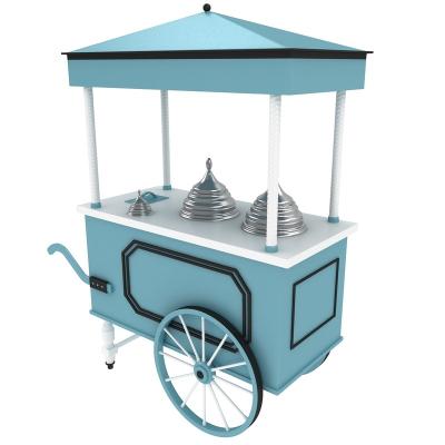 China Factory modern popular ice cream vending cart mobile hand push ice cream vending cart for sale