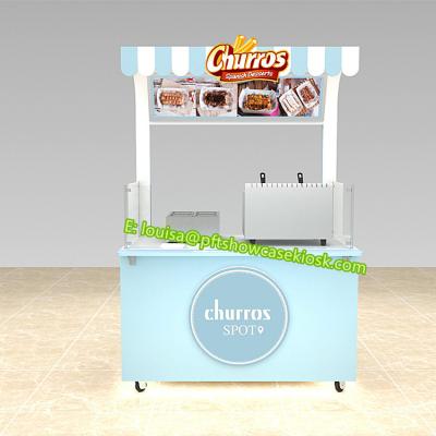 China Newly Designed Modern Mini Food Coffee Cart Street Snack Cart for sale